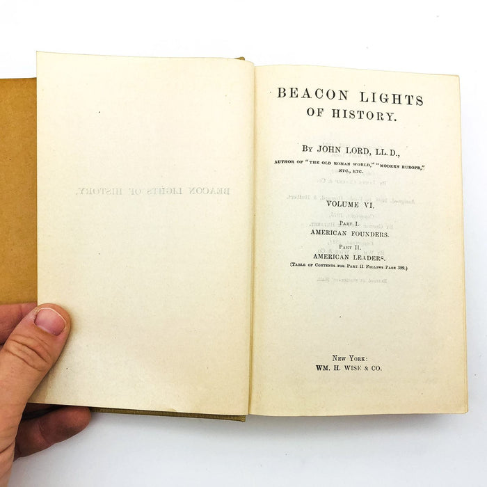 Beacon Lights Of History Vol 6 VI HC John Lord LL. D. 1921 History Lectures 7