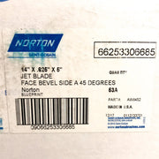 Grinding Wheel 14" Aluminum Oxide 5" Arbor Cylindrical .625" Norton 53A80-18VJN 10