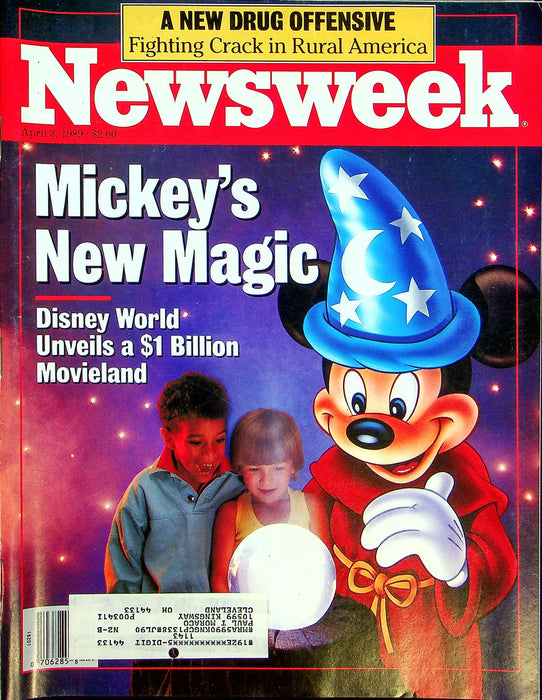 Newsweek Magazine April 3 1989 New Walt Disney World Orlando Florida Theme Park