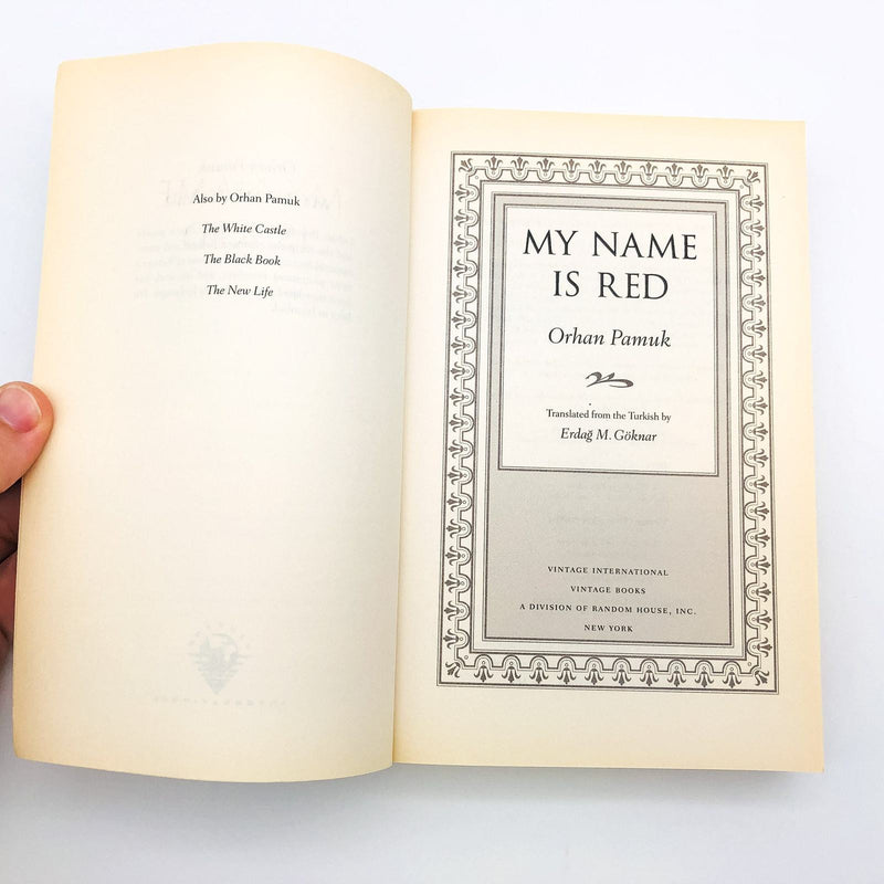 My Name Is Red Paperback Orhan Pamuk 2001 Mystery India Love Affair 1st Edition 6