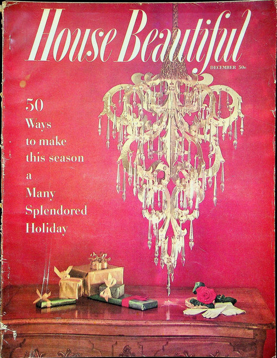 House Beautiful Magazine December 1956 Cooking Goose for Christmas Womanly Arts 1