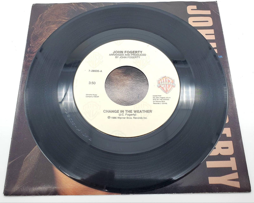 John Fogerty Change In The Weather 45 RPM Single Record Warner Bros 1986 7-28535 3