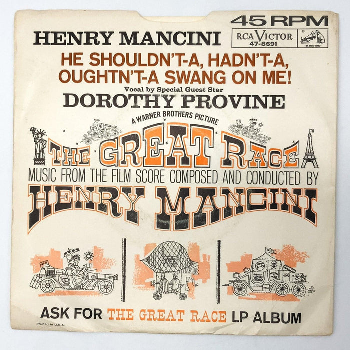 Henry Mancini Push the Button, Max! Record 45 RPM Single 47-8691 RCA Victor 1965 1