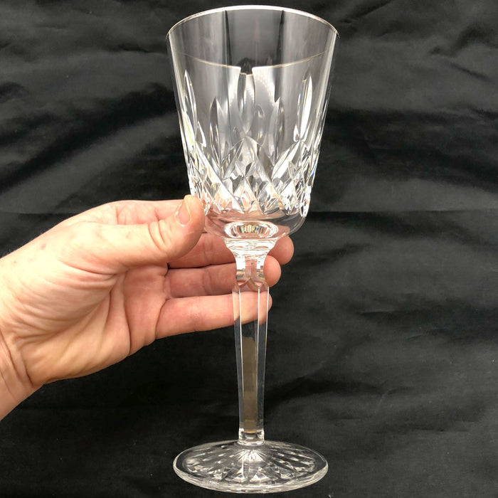 1ct Waterford Crystal Wine Goblet Lismore Pattern 8-3/8" Signed Signature Glass