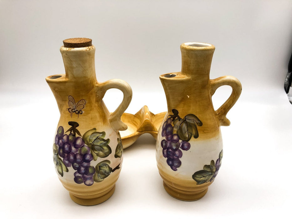 Ambiance Collections Cruet Set Tuscany Pattern by Patricia Brubaker 8.75" Grapes 9