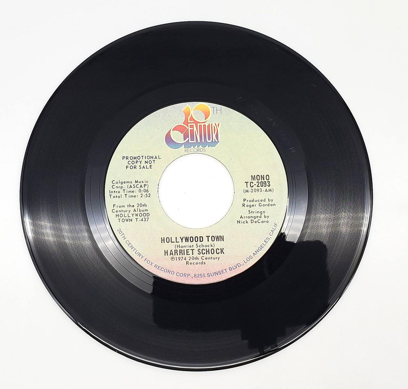 Harriet Schock Hollywood Town 45 RPM Single Record 20th Century 1974 TC-2093 2