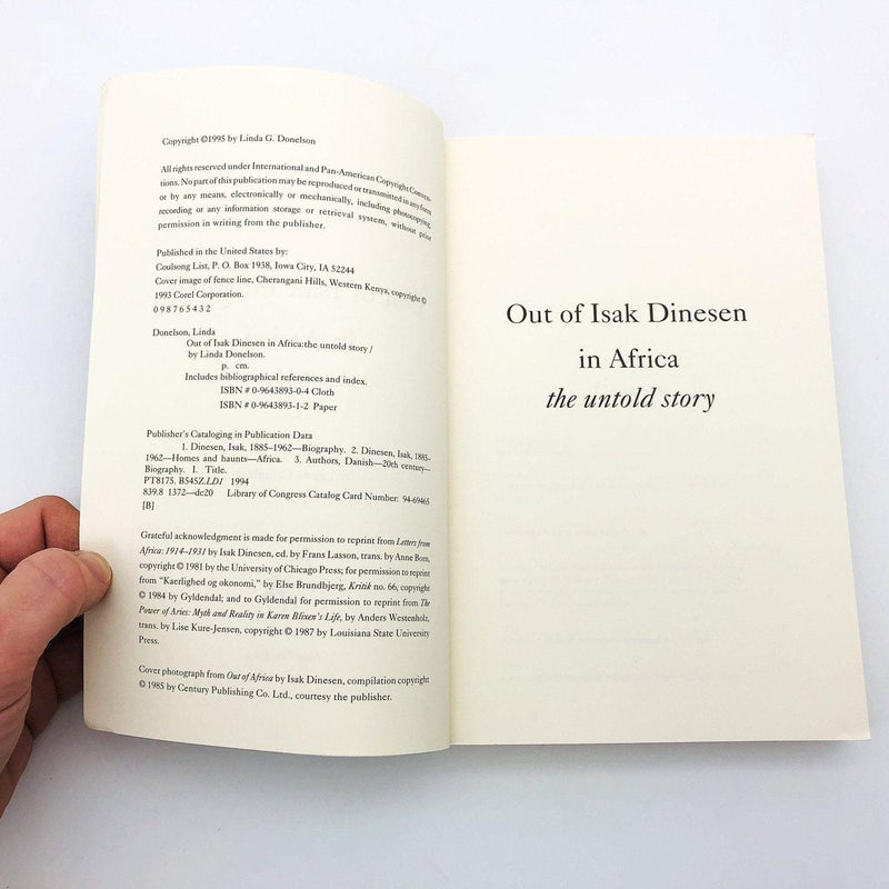 Out of Isak Dinesen In Africa Paperback Linda Donelson 1995 Biography Homes 7