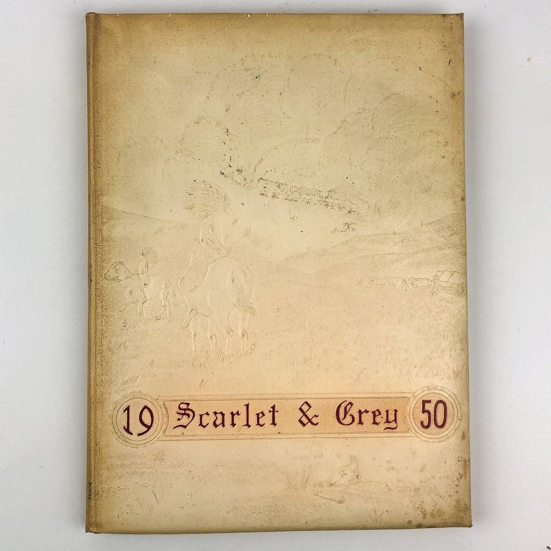 1949-1950 Hopewell-Loudon School Bascom Ohio Year Book Scarlet & Gray Vintage 1