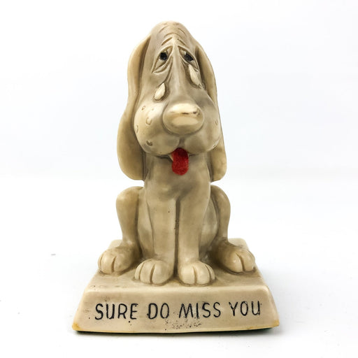 Old Basset Dog Crying Figurine Statue Sure Do Miss You Red Tongue Coon Hunting 2