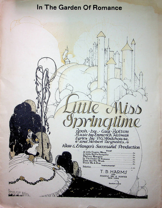 Little Miss Springtime Sheet Music In The Garden Of Romanc 1915 Emmerich Kalman 1