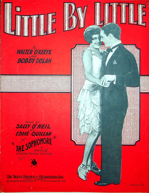 Sheet Music Little By Little Sally O Neil Eddie Quillan The Sophmore 1929 1