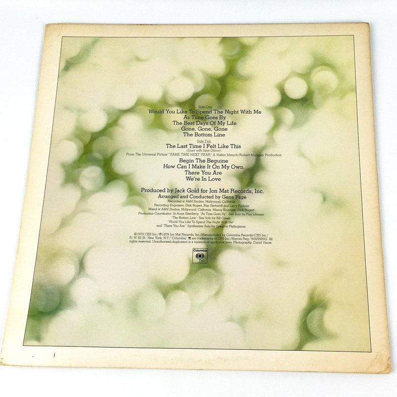 Johnny Mathis The Best Days of My Life Record 33 RPM LP JC 35649 Columbia 1979 2