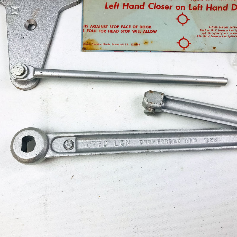 LCN Size C Potbelly Closer Arm PAR REG ALUM Parallel Mount Regular NH