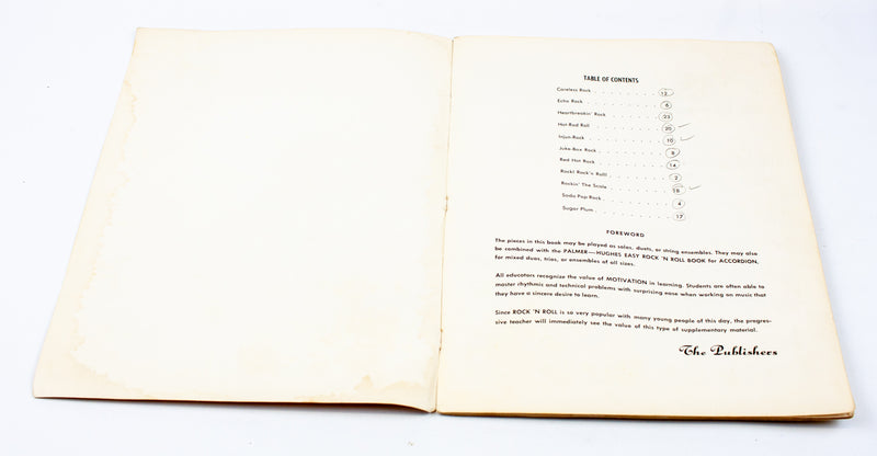 Vintage Palmer-Hughes Easy Rock'n Roll - Guitair Songbook | 1961