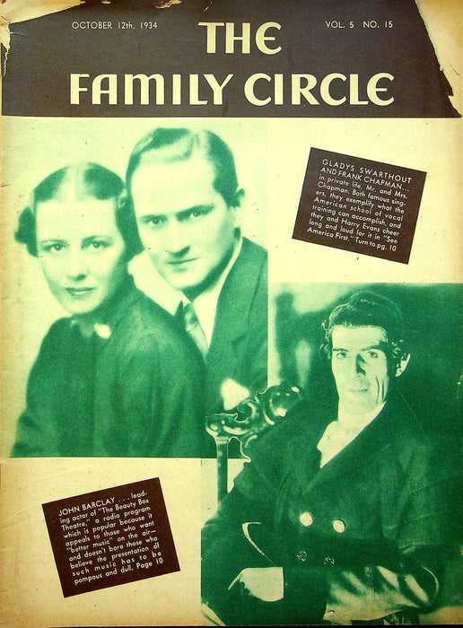 The Family Circle Magazine October 12 1934 Vol 5 No 15 Gladys Swarthour 1