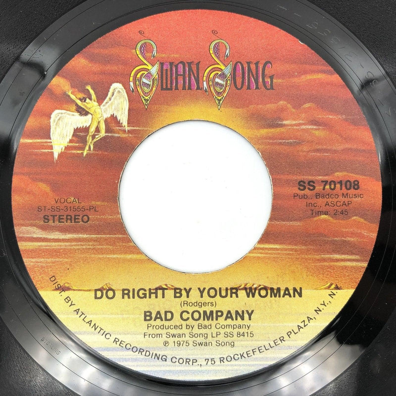 Bad Company Young Blood Record 45 RPM Single SS 70108 Swan Song 1975 4