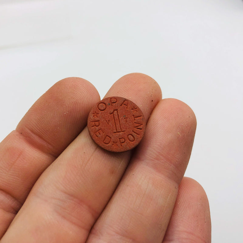 WW2 Ration Ticket Token Coupon Office of Price Administration OPA 1 Red Point VT