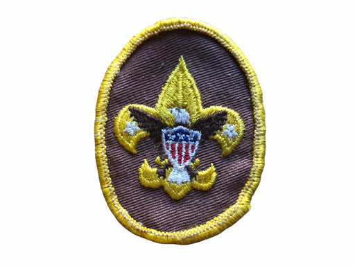 Boy Scouts of America BSA Tenderfoot Rank Patch 1970s Oval Eagle Sew on Back 1