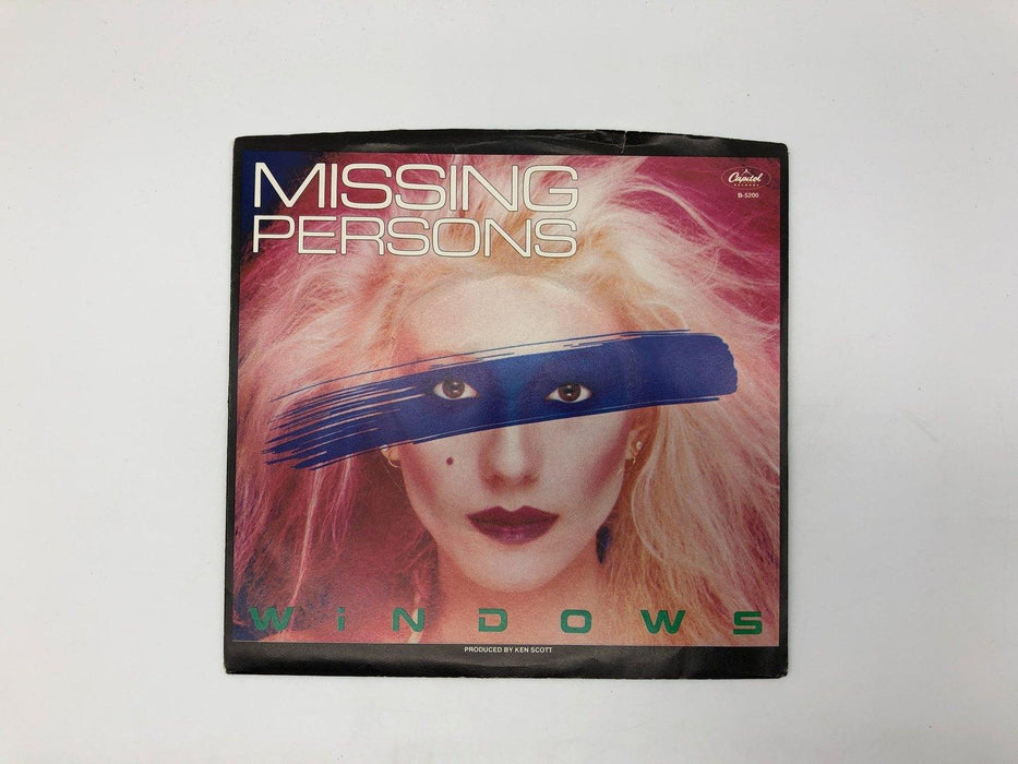 Missing Persons Windows Record 45 RPM Single B-5200 Capitol Records 1982 2