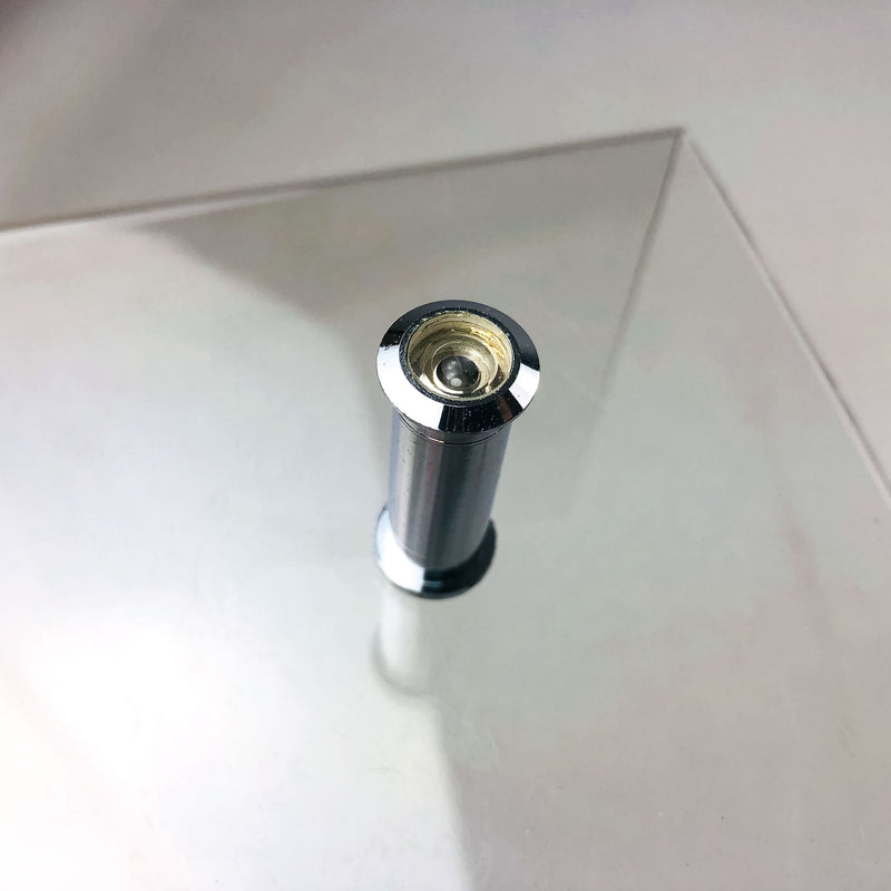 Vintage Door Viewer Peephole 26D Satin Chrome 155 Degree Angle 1.5" Thick New