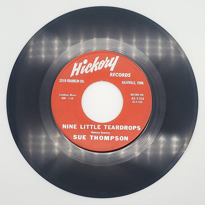 Sue Thompson Sad Movies Make Me Cry 45 RPM Single Record Hickory Records 1961 2