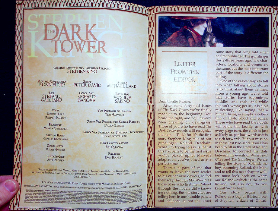 Dark Tower The Gunslinger Comic Stephen King Battle Of The Tull No 1 August 2011