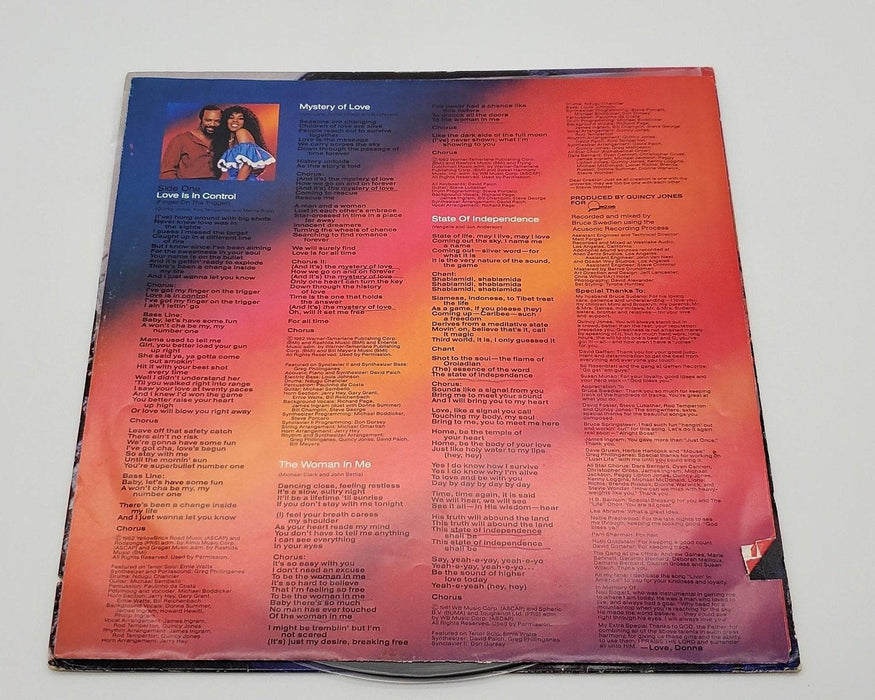 Donna Summer Donna Summer 33 RPM LP Record Geffen Records 1982 GHS 2005 5