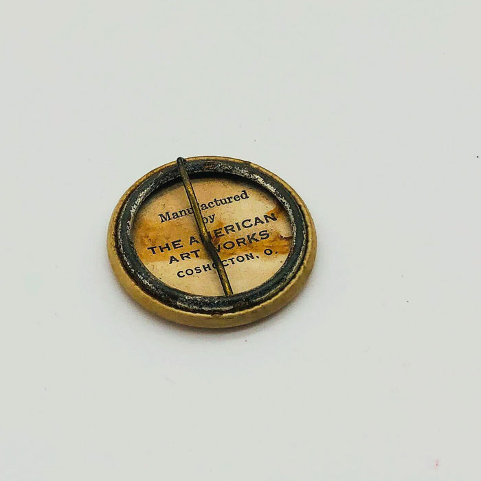 I For One Button Pinback .75" American Art Works Coshocton Ohio Red Vintage