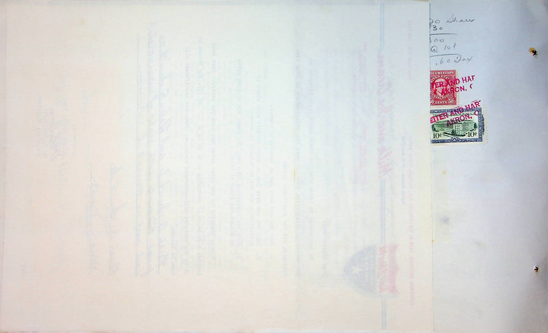 Reiter Dairy Company Stock Certificate Bond Scripophilly Akron Ohio 1965 No 253