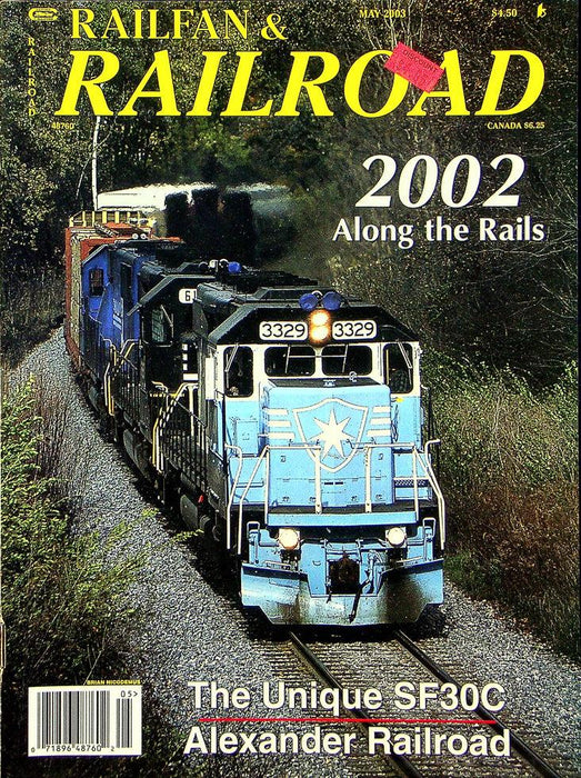 Railfan & Railroad Magazine May 2003 Vol 22 No 5 2002 Along The Rails