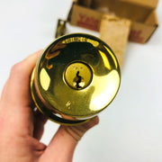 Yale Entry Door Knob Lockset 5307 380N 03 Bright Brass New Old Stock NOS 5
