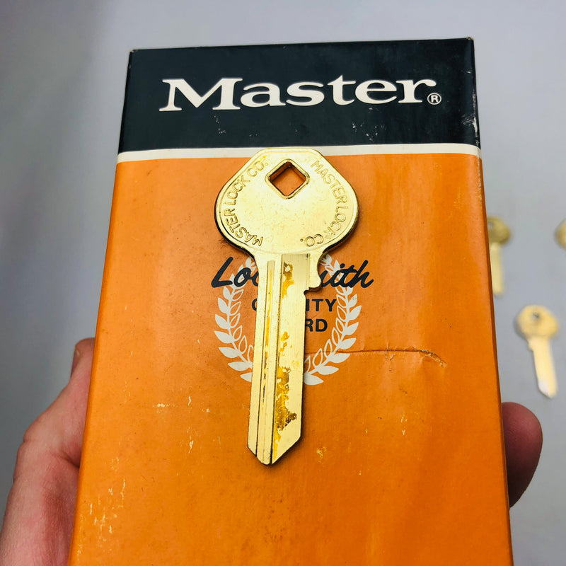 5x Master Lock 170K Key Blanks Vintage Padlock Uncut New Old Stock NOS