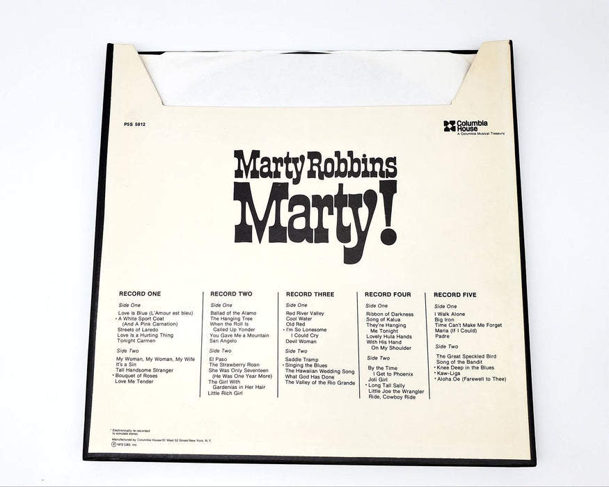 Marty Robbins Marty! 5LP Record Columbia 1972 Love is Blue El Paso I Walk Alone 4