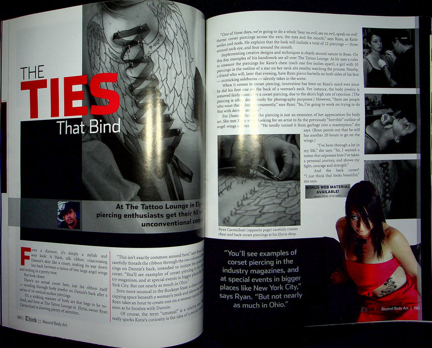 Think Beyond Body Art Magazine Fall Winter 2008 Cleveland Tattoo Alligator Ink