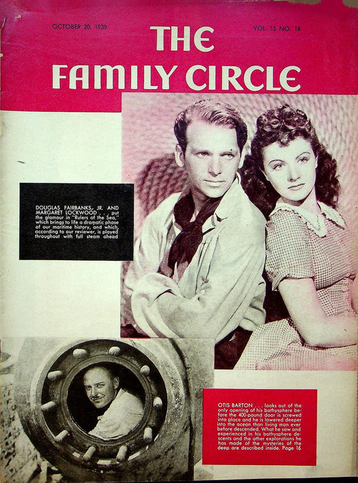 The Family Circle Magazine October 20 1939 Vol 15 No 16 Douglas Fairbanks Jr, 1