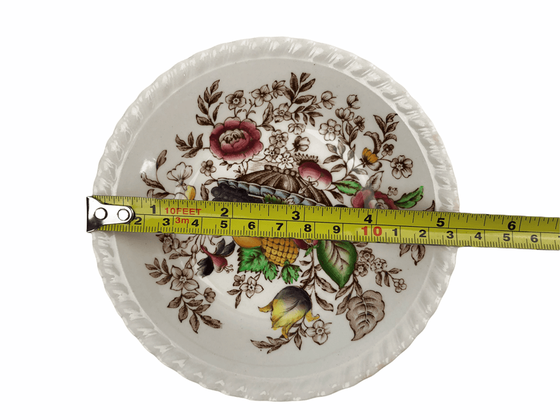 Johnson Bros Windsor Ware Pomona Salad Bowl 5.25" England Vintage Brown Basket 7