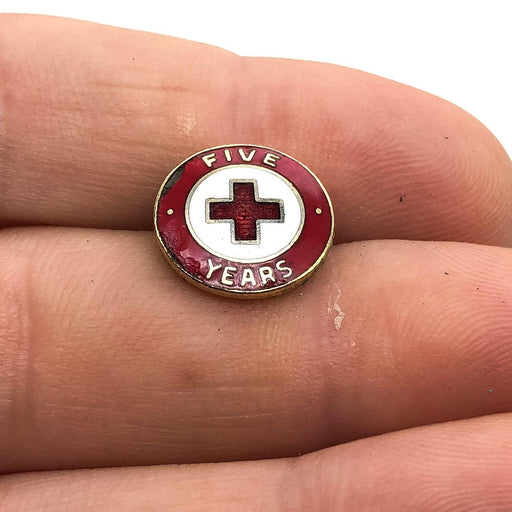 American Red Cross Lapel Pin Pinback 5 Five Years Service Award Recognition 2