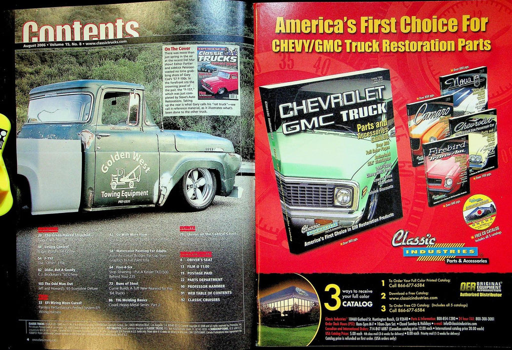 Classic Trucks Magazine August 2006 Vol 15 # 8 Gearhead Special