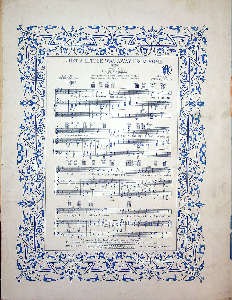 Sheet Music Old Man Sunshine Little Bluebird Mort Dixon Harry Warren 1928 Piano 3