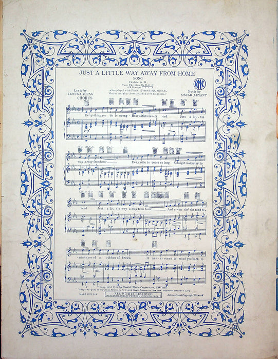 Sheet Music Old Man Sunshine Little Bluebird Mort Dixon Harry Warren 1928 Piano 3