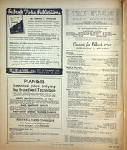 The Etude Music Magazine Mar 1948 Vol LXVI No 3 Training of Artist, Sheet Music 2