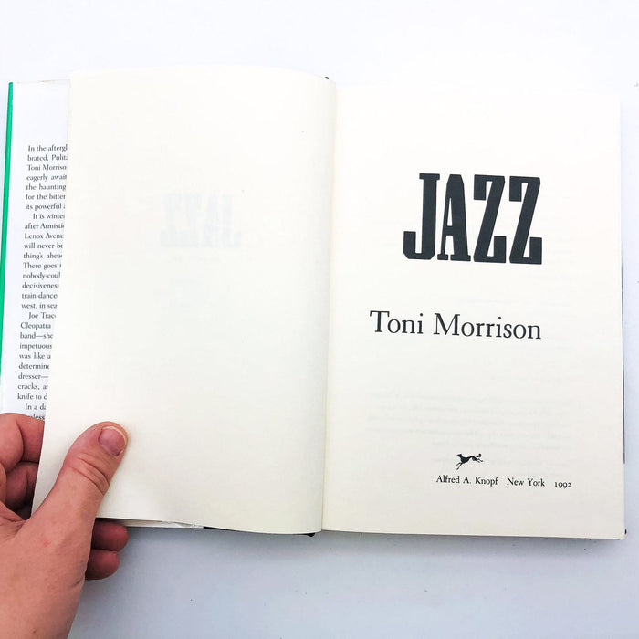 Jazz Hardcover Toni Morrison 1992 Harlem 1920s African Americans 1st Edition 7