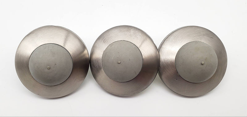 Vintage Wall Door Stop Satin Stainless Steel Glynn Johnson 2in Lot of 3 NOS