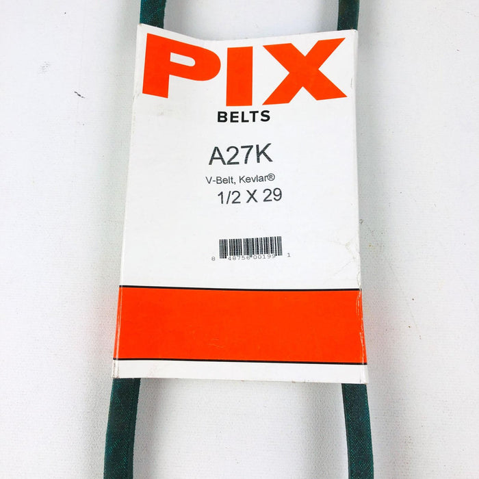 Pix Belts A27K 1/2 x 29 Lawn Mower V Belt Made With Kevlar New Old Stock NOS