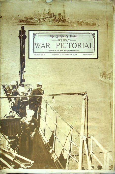 1915 Pittsburg Weekly War Pictorial Newspaper May King George in Service Uniform 1