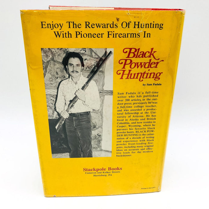 Black Powder Hunting Hardcover Sam Fadala 1978 1st Edition 2