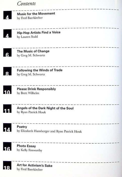 Seeds of Change Magazine Fall 2005 MC Homeless, Free Trade Legislation