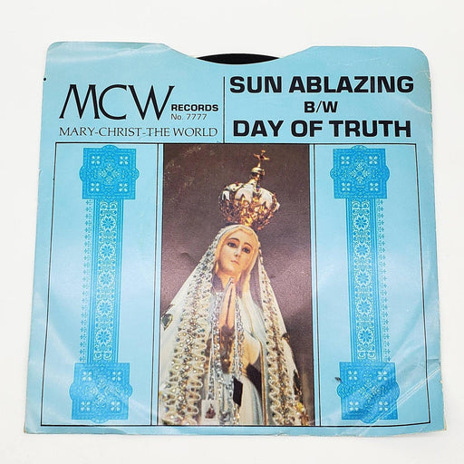 John Wesley Durbin Sun A' Blazing 45 RPM Single Record MCW Records 1977 WRS 7777 1