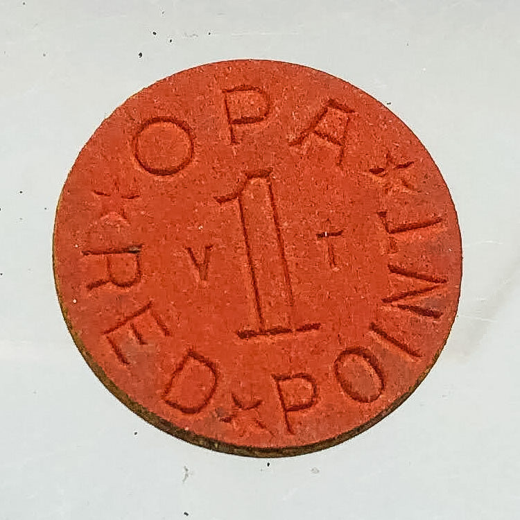 WW2 Ration Ticket Token Coupon Office of Price Administration OPA 1 Red Point VT