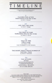 Timeline Magazine Ohio 1989 Vol 6 No. 2 Inland Navies War of 1812 2